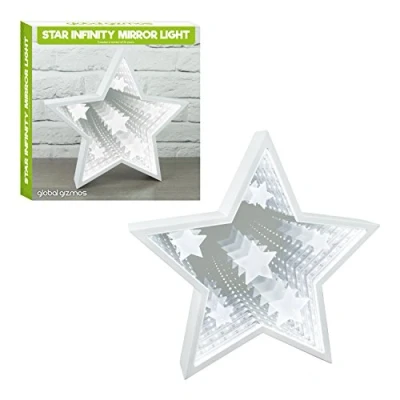 Image of Global Gizmos Star Infinity Light with Starburst Pattern, White