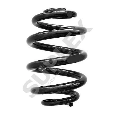 Image of 7E0511115F, 7H0511115AH, 7H0511115H Coil spring SUPLEX 39455 Rear Axle Mini Block, with inconstant wire diameter green, Orange