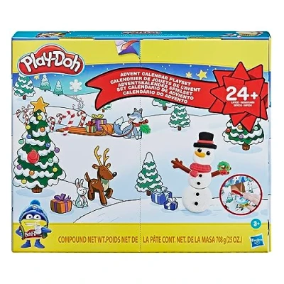 Image of Play Doh Advent Calendar Toy for Children 3 Years and Up with Over 24 Surprises, Playmats Pots