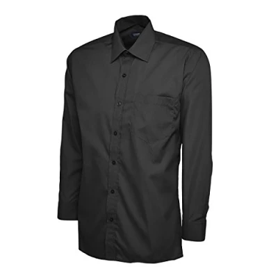 Image of Mens Poplin Full Sleeve Shirt Black 19