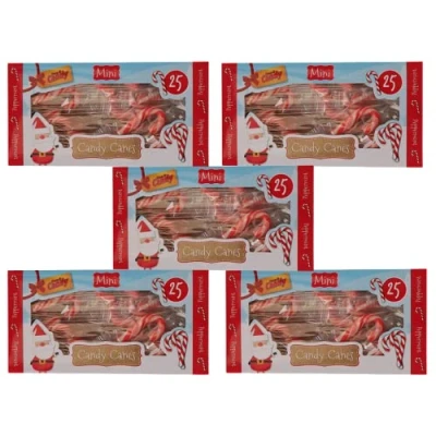 Image of Peppermint Candy canes Christmas Suitable for Vegetarian and Vegan (50X Large, Red &amp; White)