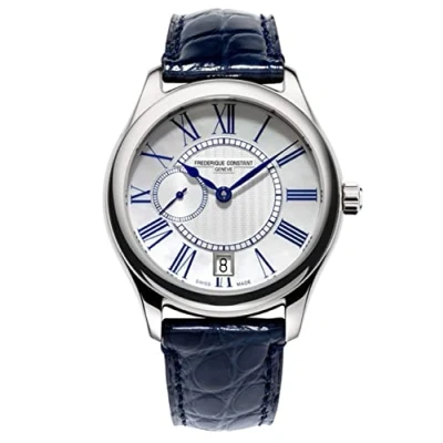 Image of Frederique Constant Frédérique WoMens Blue Watch FC 318MPWN3B6 Leather (archived) One Size