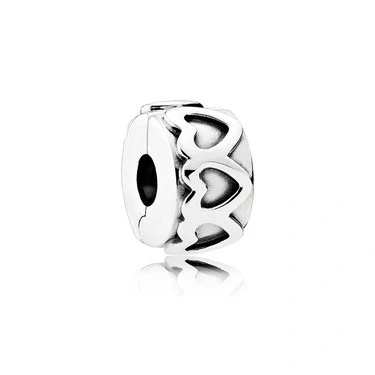 Image of Pandora Row of Hearts Clip