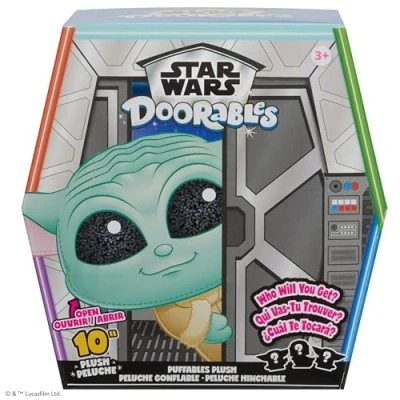 Image of Just Play Star Wars™ Doorables Puffables Plush Wars: The Mandalorian™, 10 inch Collectible Featuring Glitter Eyes, Styles May Vary, Kids Toys for Ages 3 Up
