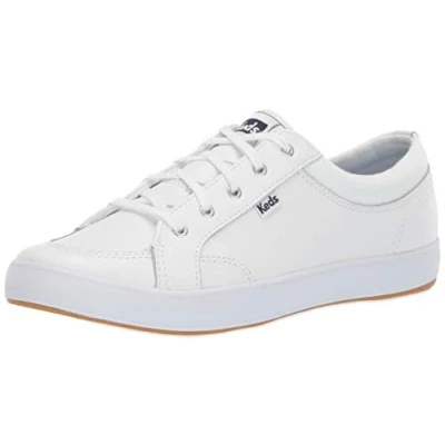 Image of Keds Women&#039;s Center Sneaker, White Leather, 5.5 UK
