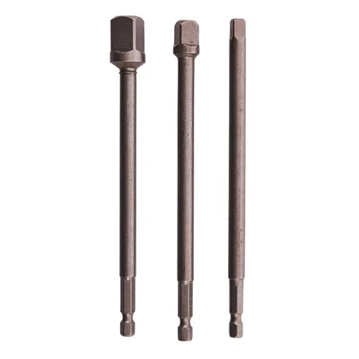 Image of Amtech I5705 3 Piece 150mm 1/4&quot; Hex Extension Adapter Set, Socket Driver 1/4&quot;, 3/8&quot; and 1/2&quot;, for Impact