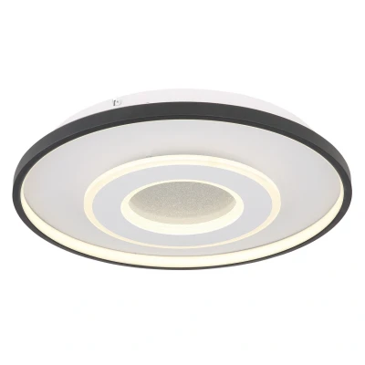 Image of Brienna Integrated LED Semi Flush Ceiling Light White Matt Dimmable 2700 6000K Remote Control