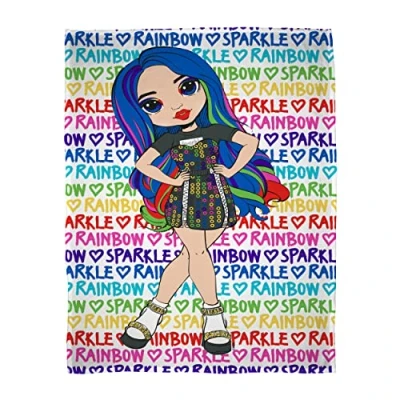 Image of Rainbow High Official Fleece Blanket Design Super Soft Warm Throw Character World Brands Perfect For Any Children&#039;s Bedroom, Camping &amp; Sleepovers Size 100x150cm