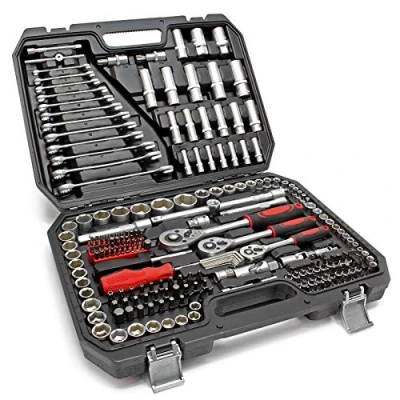 Image of Ratchet Spanner set Wrenches Sockets Pro DIY Mechanics 215 pcs