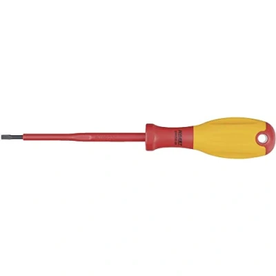 Image of HAZET 810VDE 35 Slot Profile Screwdriver for Electricians with Protective Insulation and Burnished Tips Multi Colour