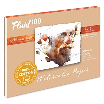 Image of Handbook Paper Fluid 100 Watercolor Cp 300Lb Ez Block 9X12