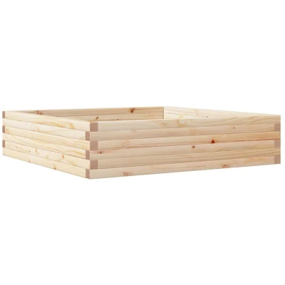 Image of vidaXL Garden Planter 100x100x23 cm Solid Wood Pine