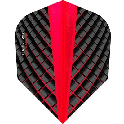 Image of Harrows Quantum Dart Flights 100 Micron Standard 3D Effect 10 Sets (30) (Red)