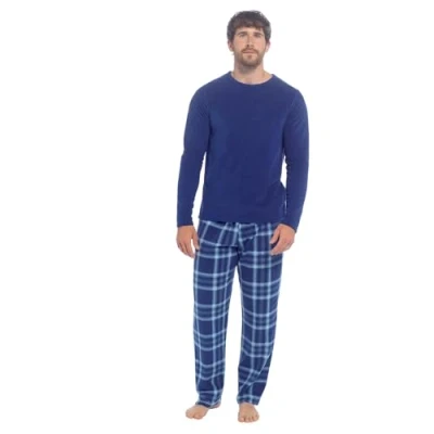 Image of INSIGNIA Mens Fleece Long Sleeve Top Pyjamas Sets (UK, Alpha, XL, Regular, Col 1)