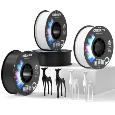 Image of Creality Official PETG Filament Black+White, 3D Printer 1.75mm 4Kg, No Tangling, Strong Bonding and Overhang Performance Dimensional Accuracy +/ 0.03mm