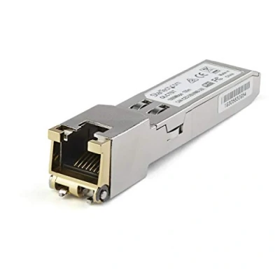 Image of StarTech.com Juniper SFP 1GE FE E T Compatible Module 1000BASE to RJ45 Cat6/Cat5e Gigabit Ethernet RJ 45 100m (SFP1GEFEETST)