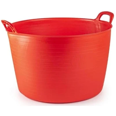 Image of 75 Litre Extra Large Flexi Tub Versatile Multi Purpose Flexible Rubber Storage Container Bucket (Red)