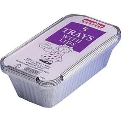 Image of Caroline 6 Foil Trays &amp; Lids 23oz 1002
