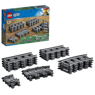 Image of LEGO 60205 City Tracks 20 Pieces Extention Accessory Set, Building Toy Train Track Expansion, Toys for Kids