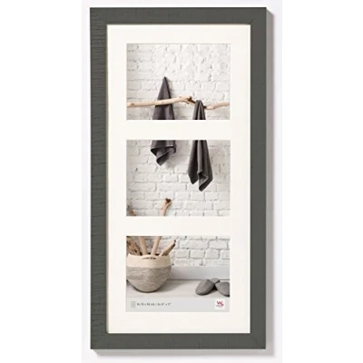 Image of walther Design Picture Frame Grey 3x 13x18 cm Gallery with PassepArtout, Home Wooden HO338D