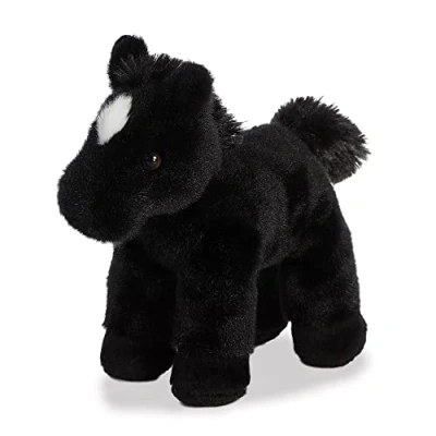 Image of Aurora, 13297, Mini Flopsie Horse, 8In, Soft Toy, Black