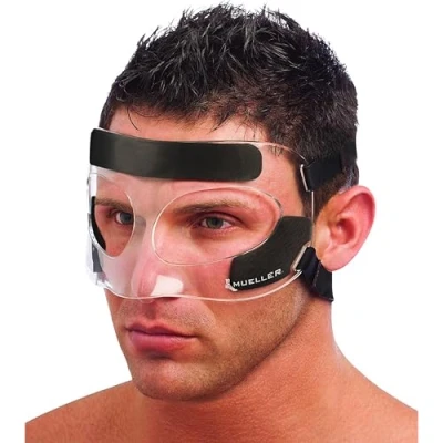 Image of MUELLER 81457, Protection Against Impact Injury to Nose and Face Unisex Adult, Transparent, One Size