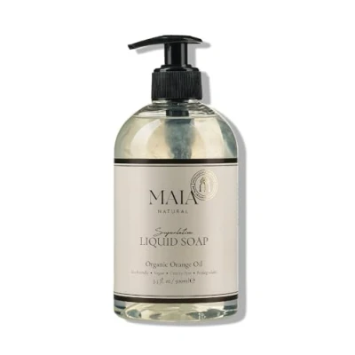 Image of MAIA NATURAL Liquid Hand Soap 500ml Vegan &amp; ECOGARANTIE® Certified Eco Friendly, Non Toxic,Plant Based Paraben Free Biodegradable Formula Safe for Sensitive Skin Organic Essential Orange Oil