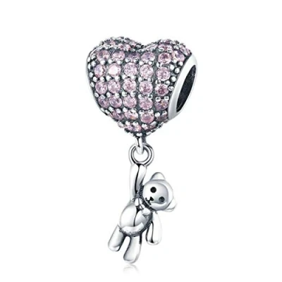 Image of Turtle Charm Bead Original Sterling Silver Charms Sea Tortoise Animal for Pandora Bracelets (Cute Bear Charms)