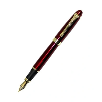 Image of Gullor X450 Deep Blue and Gold Twist Fountain Pen dark red