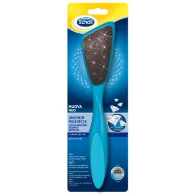 Image of Scholl Diamond Crystal Double Action Foot File Abrasive Surface for Calluses and Corns, Smooth to Finish, Non Slip Grip
