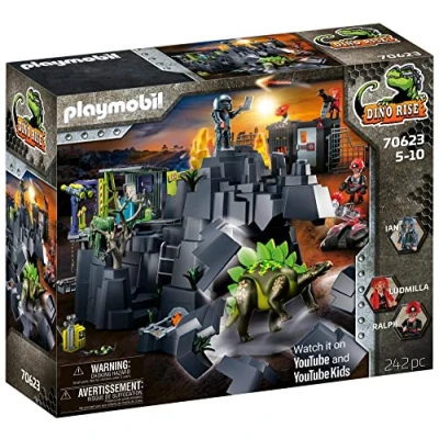 Image of Playmobil Dino Rise 70623 Crystal Mine, With light, sound and vibration Effect, For Ages 5+