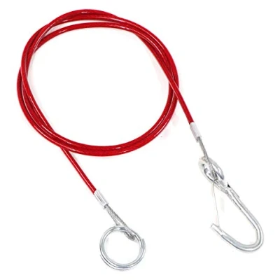 Image of Streetwize Breakaway Caravan Cable, Automatic Breaking Safety Release Cable Towing Trailer Hook (SWTT25)