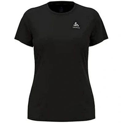 Image of Odlo Womens Essential Flyer_313831 Short Sleeve Running Shirt, Black, XL EU