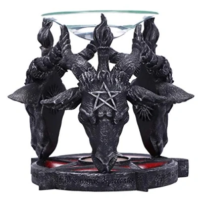 Image of Nemesis Now B5189R0 Occult Baphomet Head Oil Burner, Black, 13.5cm