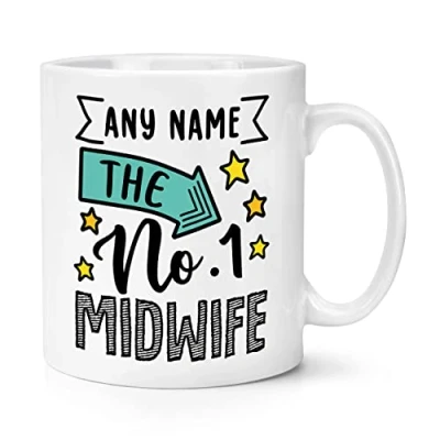 Image of Personalised No.1 Midwife Name 10oz Mug Cup
