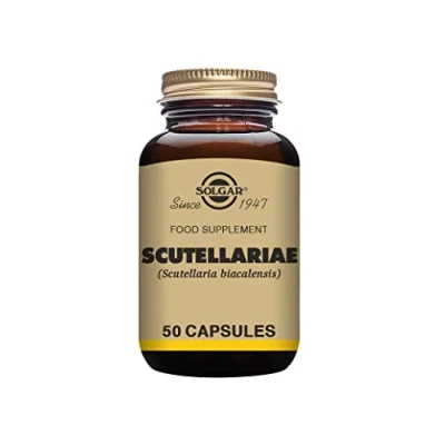 Image of Solgar Scutellariae Vegetable Capsules Pack of 50 Fresh Botanicals Anxiety Relief and Heart Support Vegan Gluten free