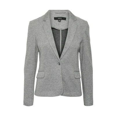 Image of VERO MODA Women&#039;s VMJULIA LS Blazer JRS NOOS, Dark Grey Melange, 8
