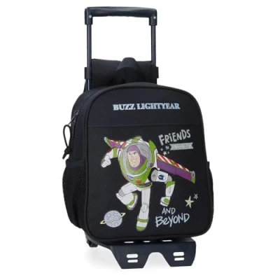 Image of Disney Joumma Friends to Infinity and Beyond Preschool Backpack with Trolley Black 23x25x10cm Polyester 5.25L, Black/White, One Size,