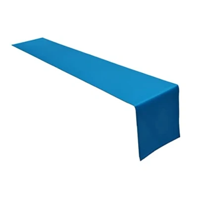 Image of Table Runner, Linen Made from 100% Cotton, Concept Collection, Choice of Colours and Sizes (Table Runner 40 x 250 cm, Sky Blue)