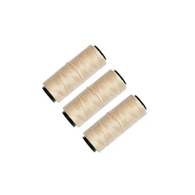 Image of 3 Rolls Sewing Thread for Hair Weave Bundles, Extensions, Weft, Making Wig DIY Weaving (Beige)