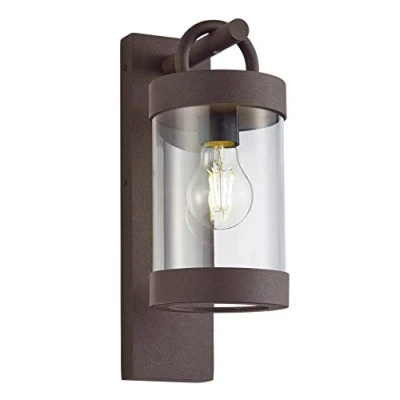 Image of Trio Leuchten Sambesi 204160124 Outdoor Wall Light Cast Aluminium Rust Coloured Acrylic Clear Excl. 1 x E27