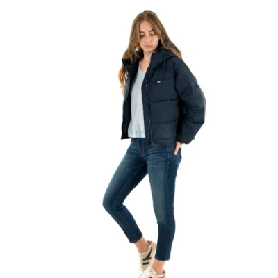 Image of Tommy Jeans Women&#039;s Tjw Aspen Puffer Ext Dw0dw18841 Jacket, Blue (Dark Night Navy), S