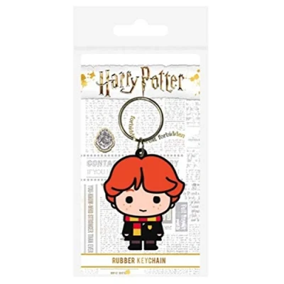 Image of HARRY POTTER Rubber Keyring Ron Weasley Chibi Official Merchandise, 4.5 x 6cm