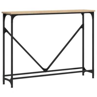 Image of vidaXL Console Table Sonoma Oak 102x22.5x75 cm Engineered Wood
