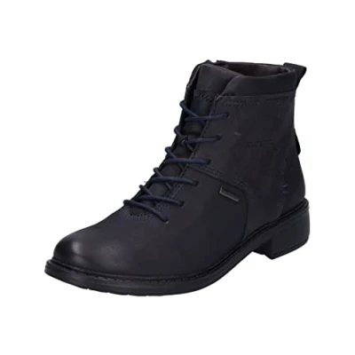 Image of Josef Seibel Women Lace up Ankle Boot Selena 50, Ladies Boots,Width G (Regular),Removable Insole,Waterproof,Blue (Ocean),41 EU / 7 UK