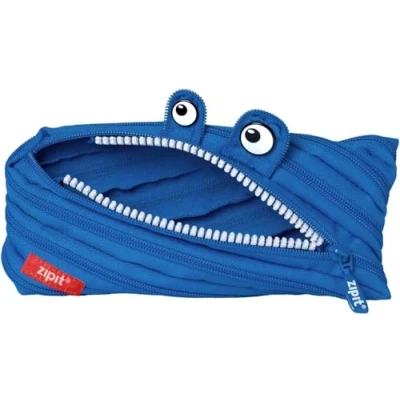 Image of ZIPIT Monster Pencil Case for Boys Pouch School, College and Office Bag Kids (Blue)