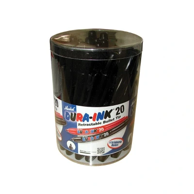 Image of Markal DURA INK 20 Retractable Marker Black (Tub 24)