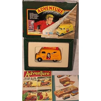 Image of Corgi comic classics adventure bedford ca van limited edition diecast model