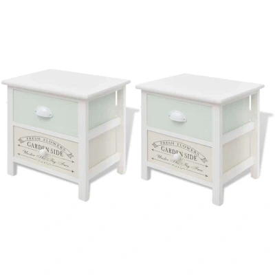 Image of vidaXL French Bedside Cabinets 2 pcs Wood