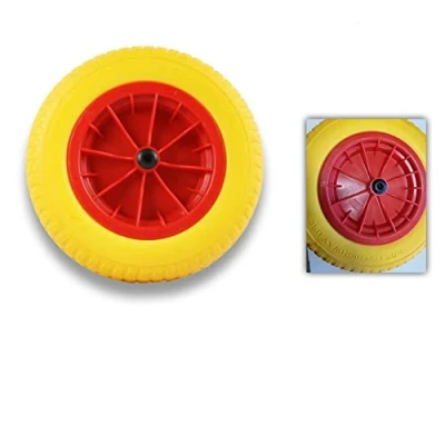 Image of Wheelbarrow Wheel 350mm diameter Solid Puncture Proof 13 &amp; 25MM Axle Bore